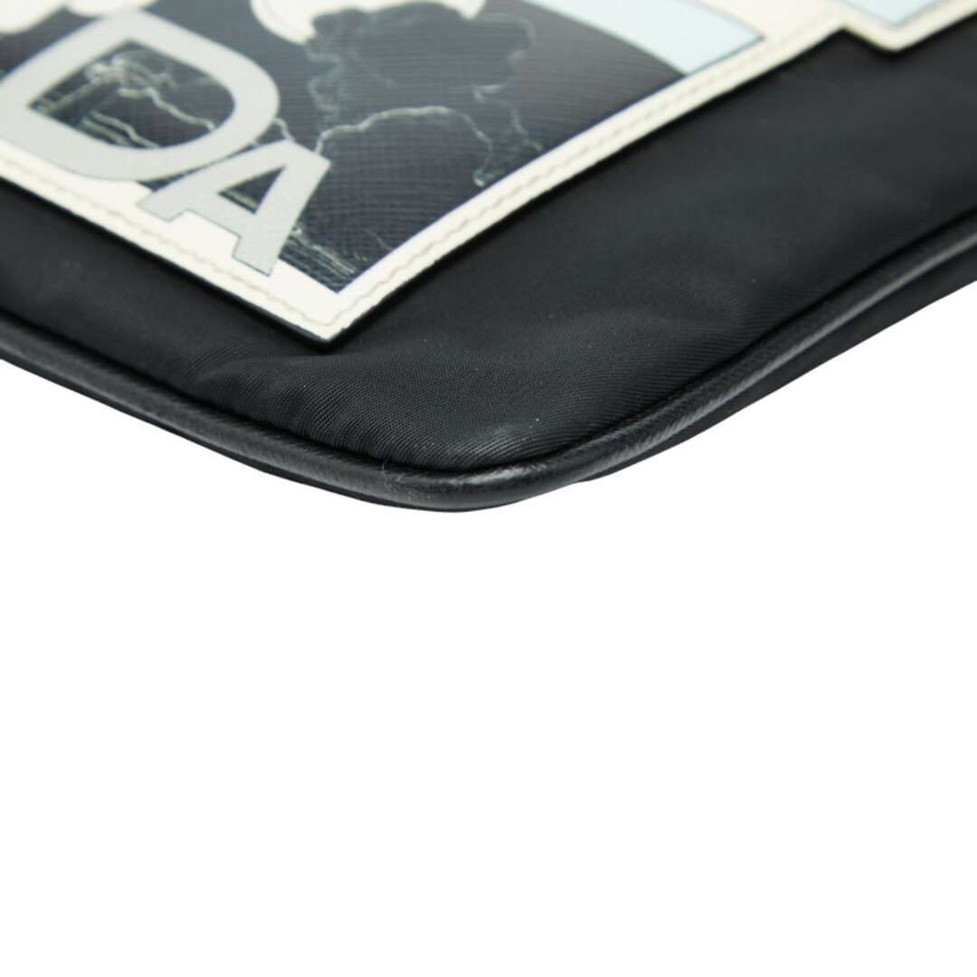 Excellent condition PRADA monkey robot clutch bag second bag nylon saffiano leat thumbnail 4