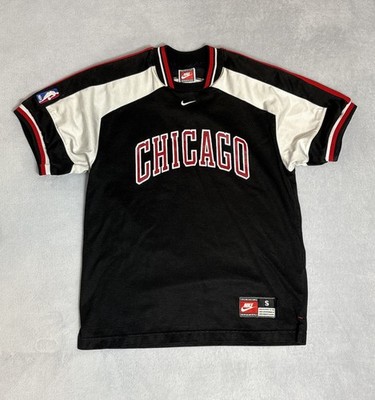 Vtg 90s Nike Team Chicago Bulls Shooting Shirt NBA Warmup Jersey