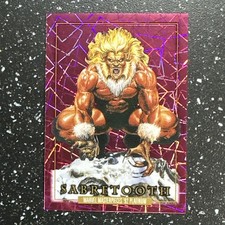 2024 Marvel Masterpieces '92 Platinum PINK LASERS #78 Sabretooth #/992