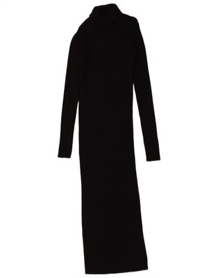 zara black jumper dress Zara Womens Maxi Jumper Dress UK 8 Small Black LO14