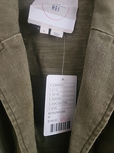 NWT HEI HEI ANTHROPOLOGIE Ruffleback Anorak Jacket Size M Moss Military - Picture 5 of 7