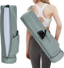 Yoga Mat Bag Large with Carrying Strap, Bottle Pocket and Wet Compartment, Long