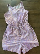 Athleta Girl Pink and Purple Play More Romper- Sz Large 12