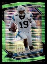 Keyshawn Johnson 2025 Panini Prizm Neon Green Pulsar #264 Carolina Panthers