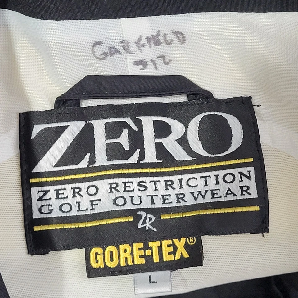 Zero Restriction Jacket Mens Large Black Gore-Tex Full Zip Waterproof Golf - Image 4 of 4