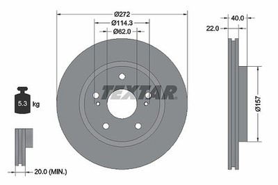 2x TEXTAR Bremsscheibe Vorderachse für SUZUKI