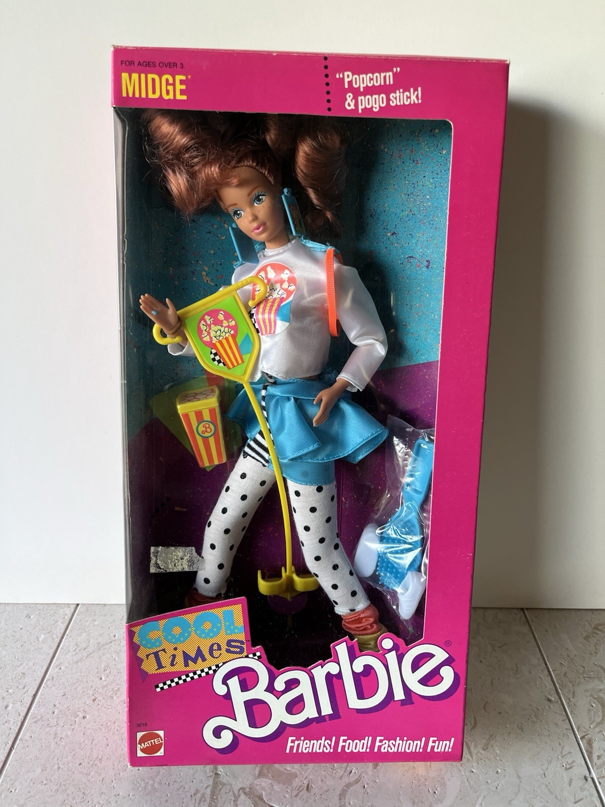 NRFB Vintage 1988 Cool Times Midge Barbie Doll #3216 1980s S