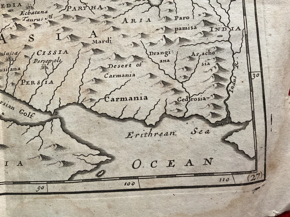 1728  VERY RARE Herman Moll Map , Genuine,  cartography , Cyrus The Great - Image 2 of 4