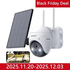 ieGeek Outdoor Wireless WiFi CCTV 360° PTZ Solar Battery Powered Security Camera