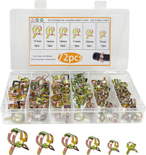 72PCS Spring Hose Clamps, 7-17Mm Spring Band Type Action Hose Clamp Auto Fastene