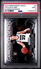 2024 PANINI PRIZM DRAFT PICKS CAMPUS LEGENDS #5 CAITLIN CLARK PSA 9