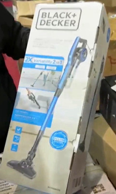 BLACK+DECKER BXVMS600E Stabstaubsauger 2-in-1 kabelgebunden Zyklon blau