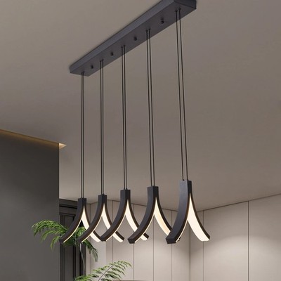 54W Dimmable LED Chandeliers Cold White Black Design Pendant Lamp Kitchen Island