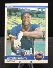 1984 Fleer Darryl Strawberry #599 – Rookie Year Mets – Baseball Card