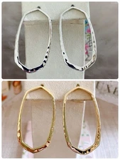 Kendra Scott Zorte Open Frame Earrings, Slvertone or Goldtone,  NWT