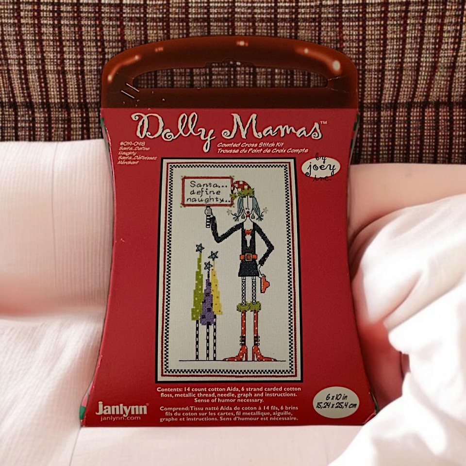 Janlynn Dolly Mamas Counted Cross Stitch Kit Santa Define Naughty 019 ...