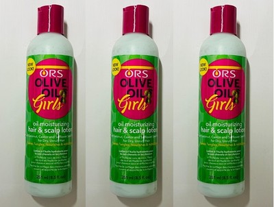 3 x ORS Olivenöl Mädchen Öl feuchtigkeitsspendende Haar- & Kopfhautlotion 251ml/8,5oz.