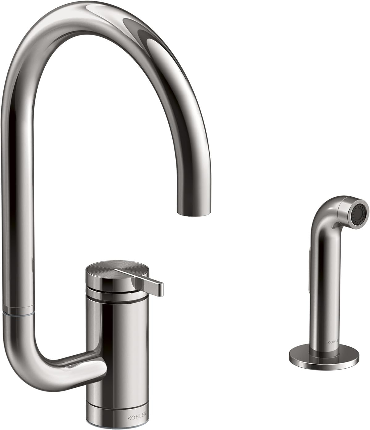 Kohler K-28272-TT Single Hole Kitchen Faucet,Titanium *READ*