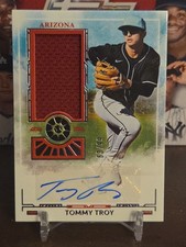 2025 Panini Boys Of Summer Jumbo Patch Auto Relic SP Tommy Troy Diamondbacks /99
