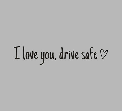 2x I Love You Drive Safe Heart Mirror Decal Sticker Vinyl Truck Window Car New