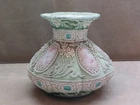 Antique Nippon Moriage Vase with Backstamp Handpainted Japanese 6" tall