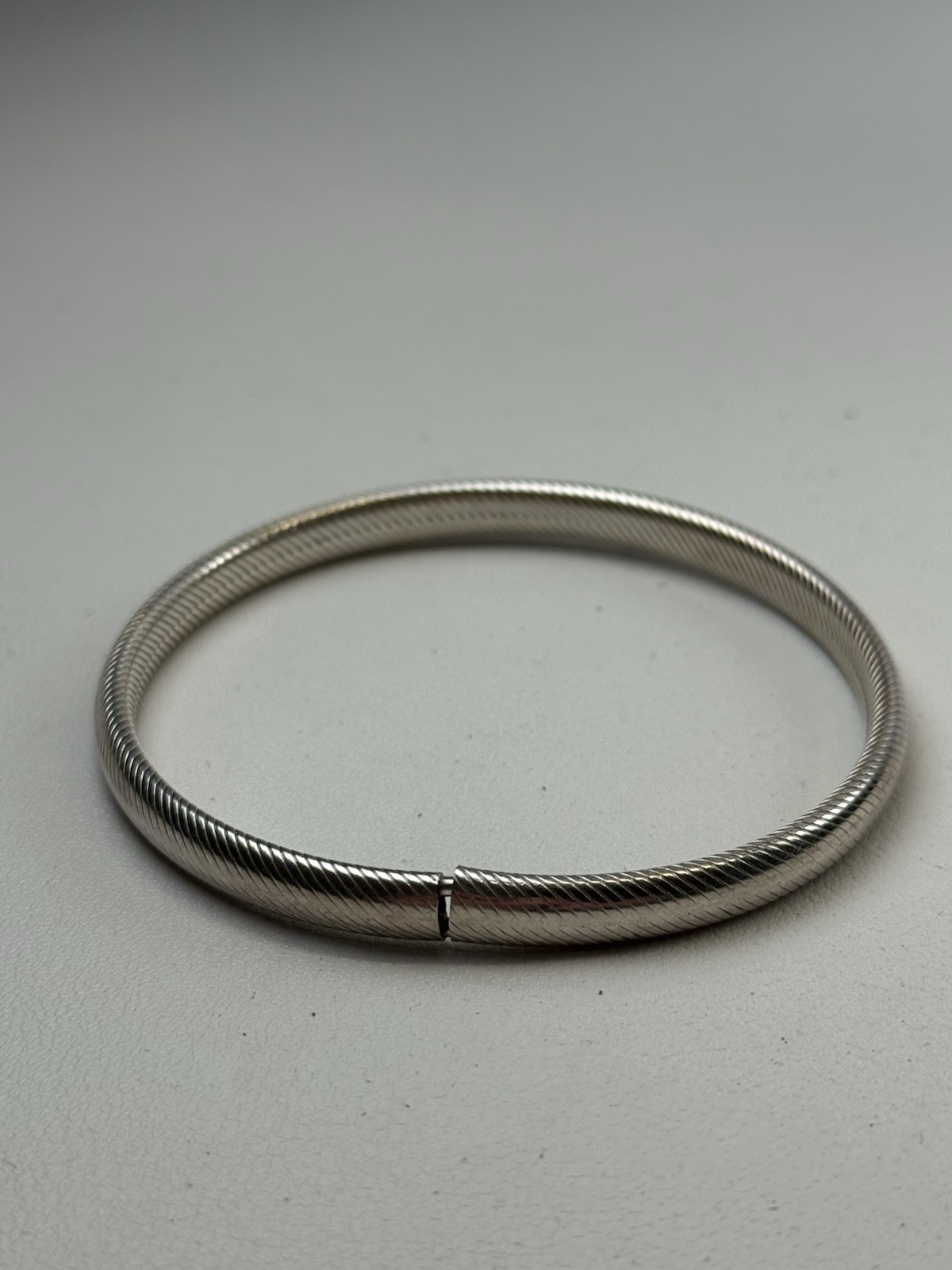 Textured Torque Bangle Sterling Silver Bracelet I… - image 6