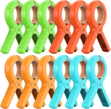 Beach Towel Clips 12 Pack Heavy Duty Chair Clips Pool Cruise Towel Holder Pegs