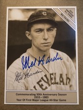 1983 Marketcom Conlon MEL HARDER Indians 1933 50th Anniversary AUTOGRAPHED