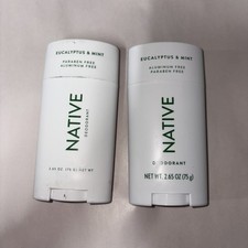 2 PACK - Native Deodorant Eucalyptus  Mint Paraben And Aluminum Free 2.65oz