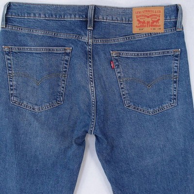 Herrens Levi's 514 SLIM STRAIGHT Gerades Bein Elasthan Blau Jeans W36 L30