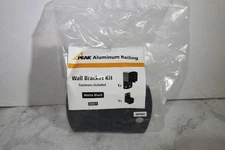 Peak Aluminum Deck Railing Wall Mount Bracket Kit Matte Black 36921