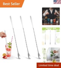 3PCS Bar Spoon, 12 Inch Stainless Steel Stirring Spoons for Drink, Long Spoon...