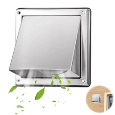 4 Inch Metal Dryer Vent Cover Outside Outdoor Wall 4 Inch External Extractor ...