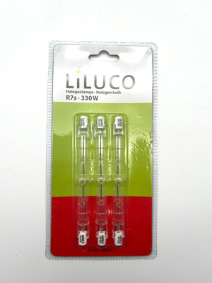 3er Set  R7s 330W Halogenstab 118mm 230V LILUCO warmweiß 2900K für Fluter