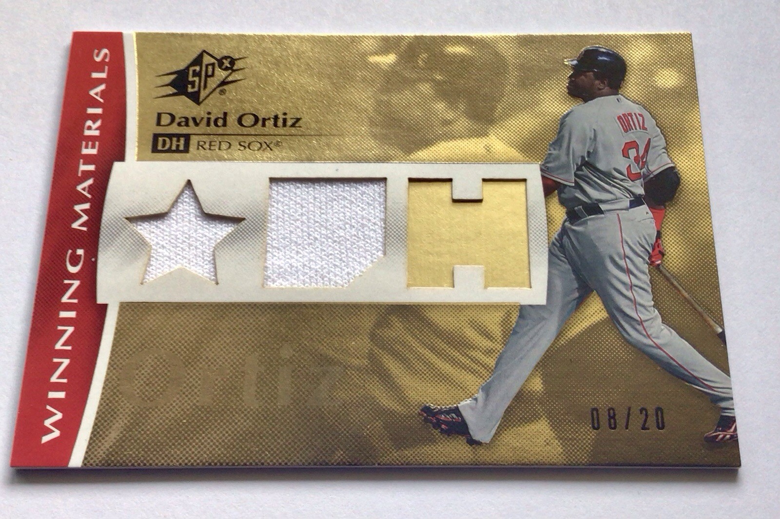 2008 Upper Deck SPX David Ortiz Winning Materials 08/20 Gold