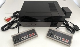 BLACK EDITION Nintendo Entertainment System NES Video Game Console Bundle Set