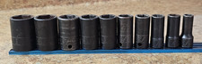 Snap-on 10pc 38 Drive 6pt Sae Semi-deep Impact Socket Set 51678 210imfsya Snap-on 10pc 38 Drive 6pt Sae Semi-deep Impact Socket Set 51678 210imfsya
