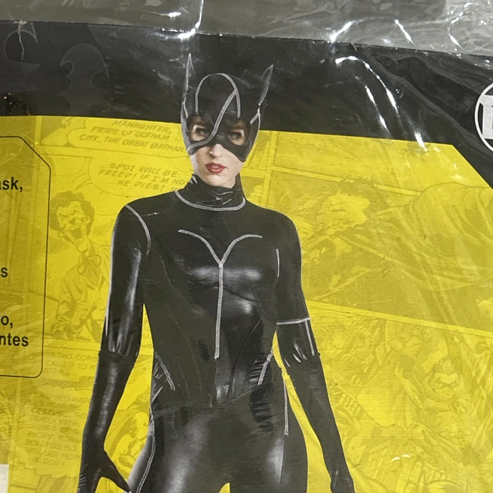 Batman Returns (1997) Catwoman Women's Costume with Mask SIZE LARGE 12-14 - Image 3 of 4