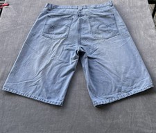 Trust Jeans Men's Bermuda Denim Shorts Blue Button Pockets Embroidered