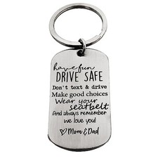 Gifts for 16 Year Old Girl, Drive Safe Keychain, 16 Year Old Boy Gift, Son