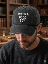 Funny Whos A Good Boy Dog Lover Baseball Prin...