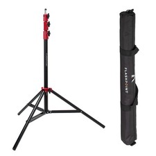 Flashpoint Pro Heavy-Duty Air-Cushioned Light Stand Red, 7.2' 