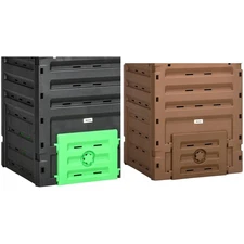 Outsunny 120 Gallon Compost Bin, Large Composter with 80 Vents