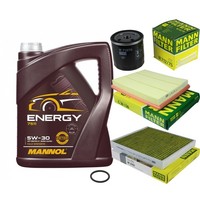 Inspektionspaket 5L Mannol Energy 5W-30 FüR Opel Zafira A 1.8 16V 2.0 OPC 1.6