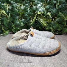 Olukai Mahana Gray Quilted Slip On Comfort Drop Heel Slippers Mens Size 9