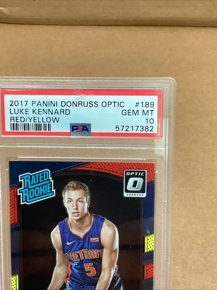 Luke Kennard 2017 Donruss Optic #189 Red & Yellow Rookie Card PSAGEM MINT 10 - Image 2 of 3