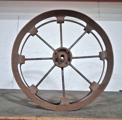 Burch Implements Planter Cast Iron Wheel -Made In Evansville Indiana #B-7942