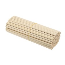 Pour 110Pcs Tiges en bois 1/4x8 pouces pour bricolage couleur nature