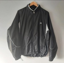 Patrick Shell Jacket Windbreaker Vintage Oversized Medium Black/Grey Hooded Y2K