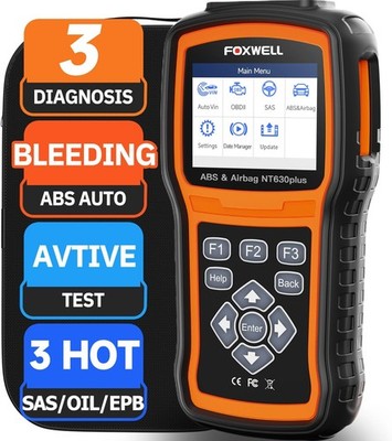 Foxwell Nt630 Plus OBD2 Scanner ABS Bleeding SRS SAS Reset Car Diagnostic Tool